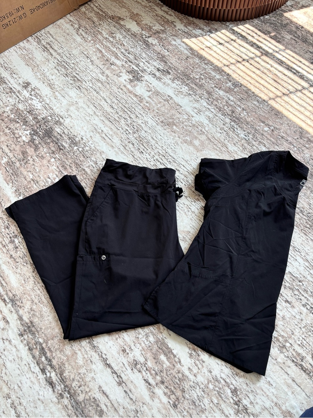 Women’s Scrub Set- Top and Straight Leg Pants with Drawstring Waist
